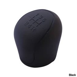Silicone Non-Slip Gear Shift Knob Cover - Protective Grip Handle (5speed-black)