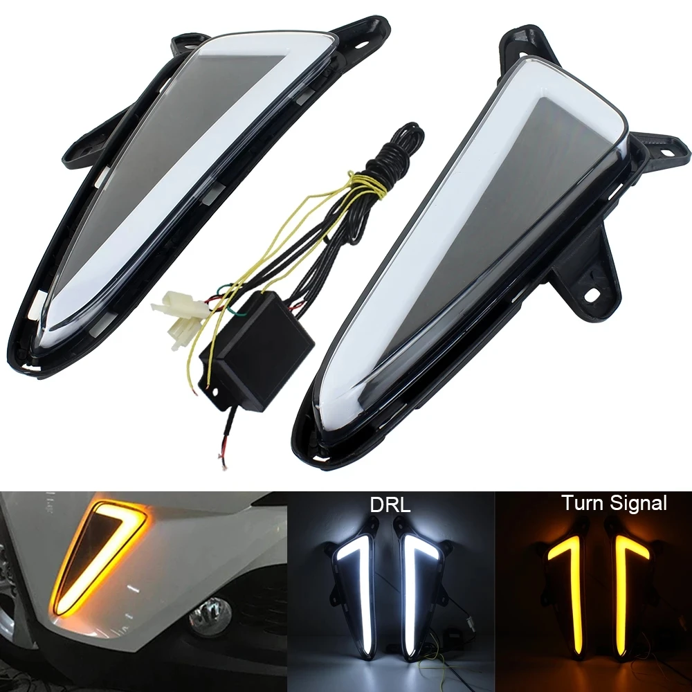 

For Toyota C-HR CHR 2016 2017,Turning Yellow Signal Style Relay Waterproof ABS Car DRL LED Daytime Running Light Daylight