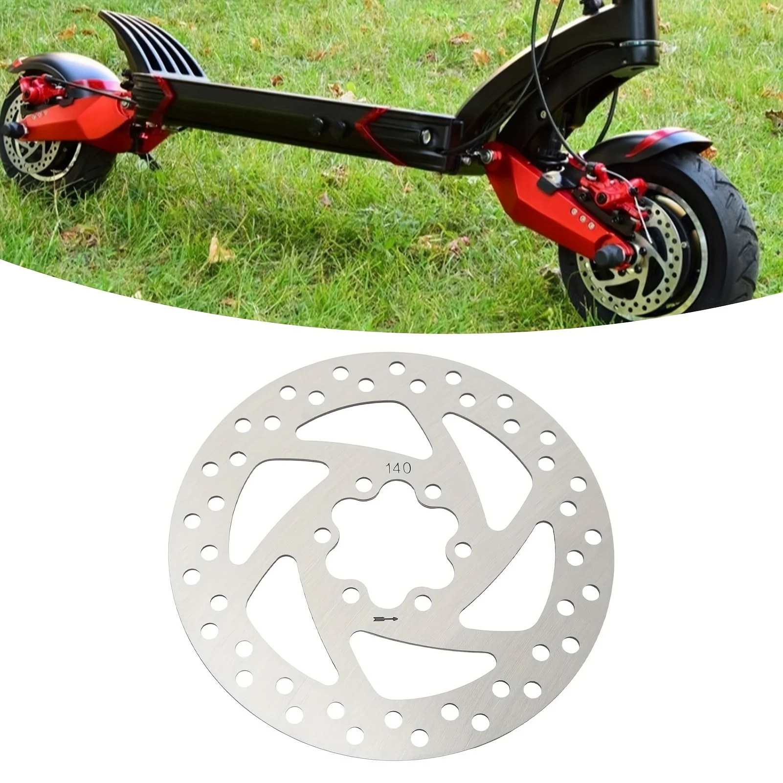 Electric Scooter Accessories 1 brake disc + 6 screws 140mm stainless steel disc brake Compatible With Ninebot F20 F30 F40 KUGOO M4 Speedway 4 10X