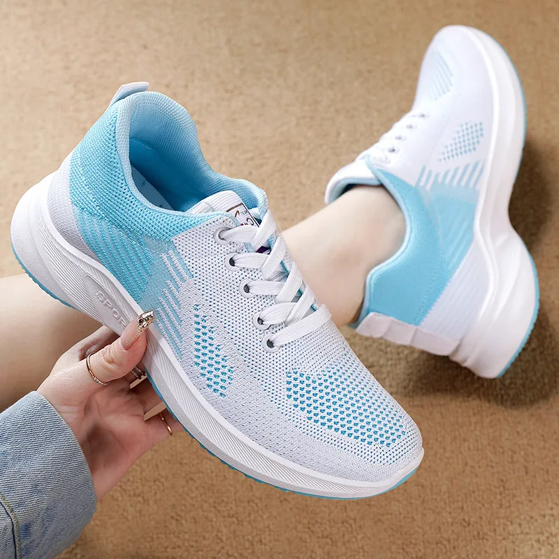 2022 New Autumn Women Causal Shoes Mesh Breathable Sport Shoes Comfortable Female Light Running Shoes Ladies Anti-slip Sneakers