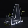 Clear Acrylic Coin Display Stand Holders idol Photo Holder Stands Easel Card Commemorative Challenge Capsule Medal Support Rack 6
