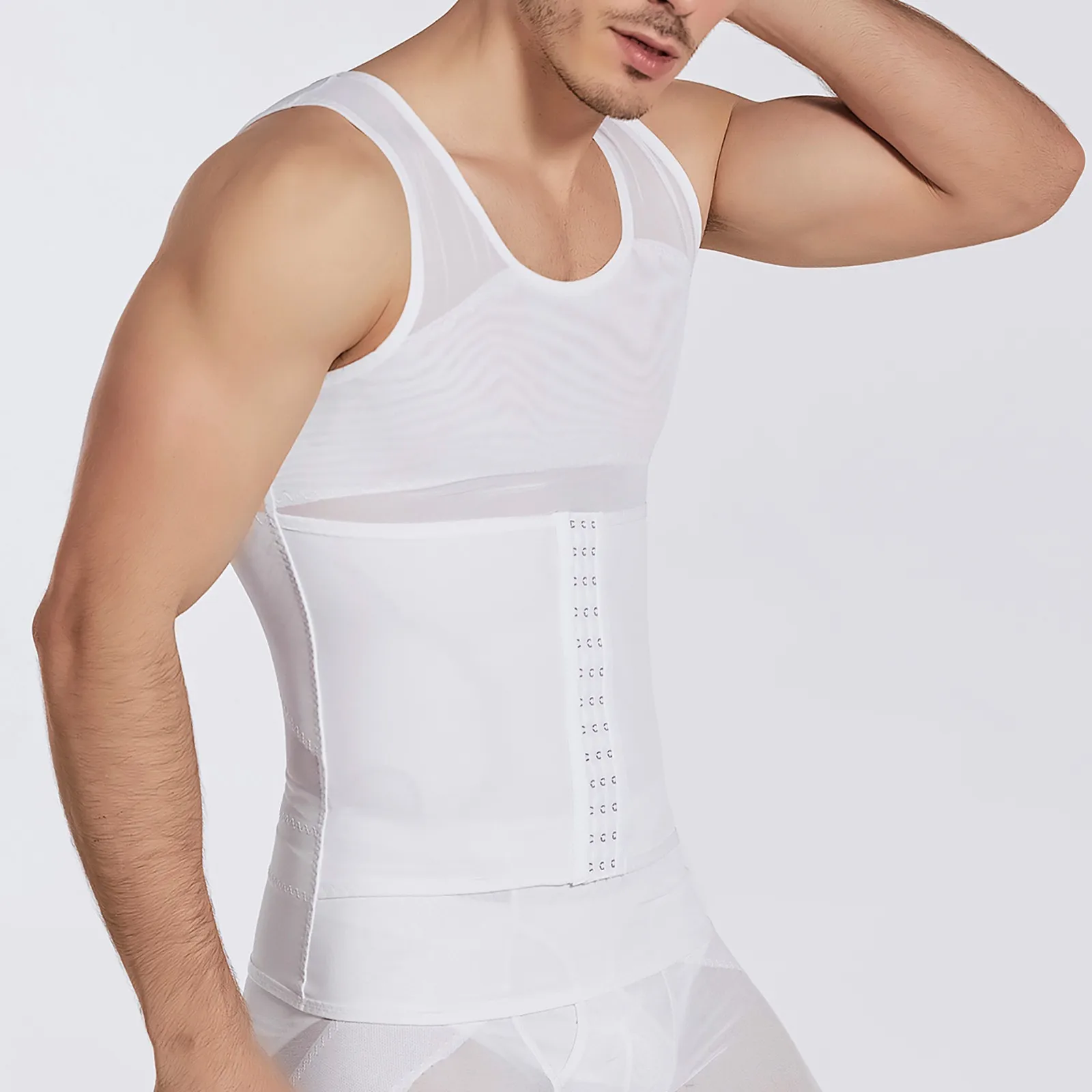 

Large Men'S Tight With Three Buttons For And Body Shaping Top Waist Girdle Chest Girdle And Tight Waistband Tight Fitting