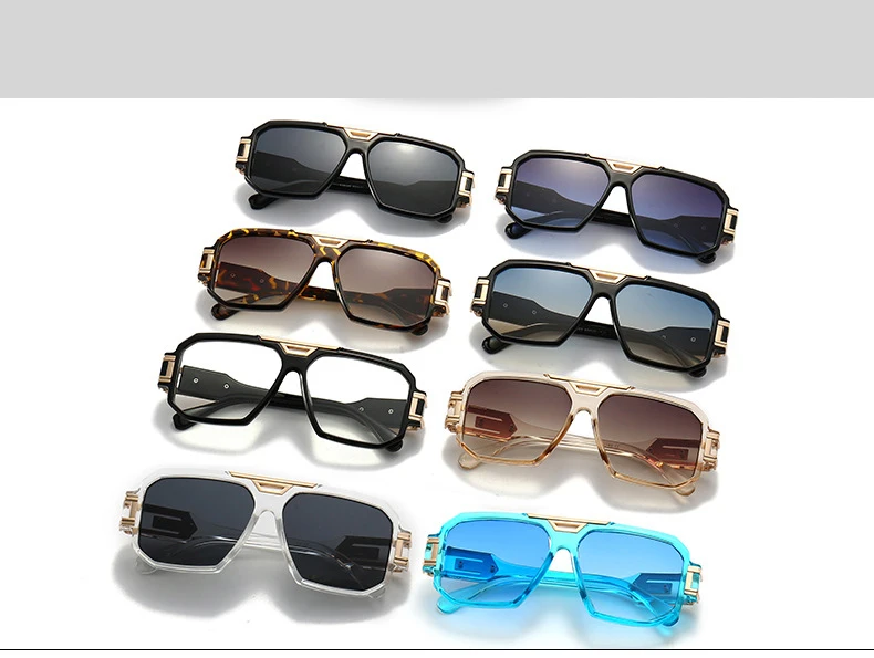 56478 Mode Männer Sonnenbrille Frauen 2023 Vintage Luxus Marke Designer Übergroßen Brillen Männlich Shades Uv400 Fahren Gläser – Detail 3