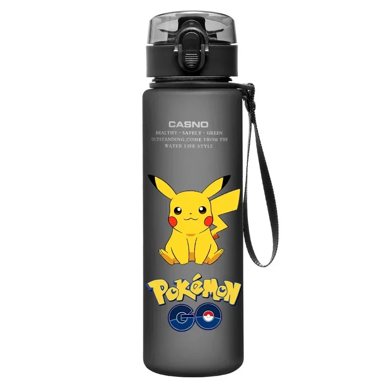 

New Pokemon Cartoon Animation Peripheral Kawaii cute Pikachu Plastic Water Cup Creative Children's Water Bottle gift Wholesale