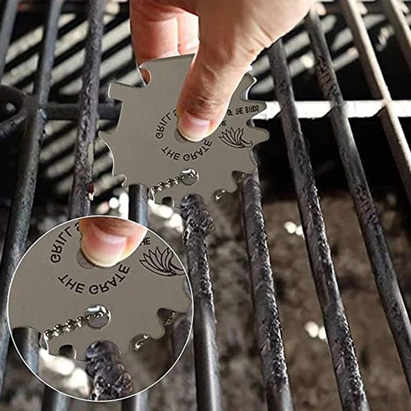 Portable Metal BBQ Grills Grate Cleaner Cleaning Barbecue Scraper Scrubber Tool Grill Cleaning Barbecue Grill Scraper캠핑