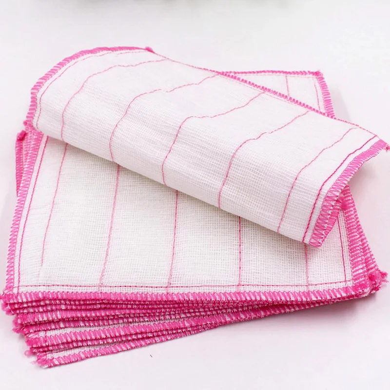 

5 Layers 28 * 28 Wood Fiber Dish Towels Kitchen Cotton Wipes Hundred Cleaning Cloths Daily Use Department Store