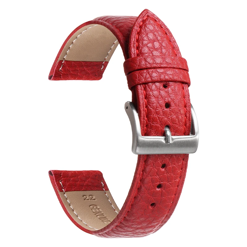 Premium Handmade Genuine Calfskin Leather Watch Strap - High-Quality Stitching, Unisex Design