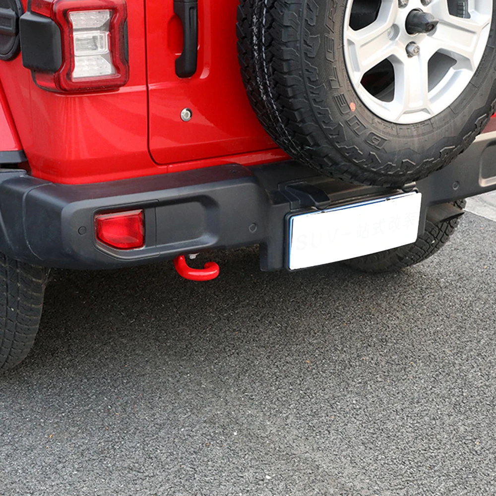 

Red Left Rear Car Trailer Towing Hook for Jeep Wrangler JL 2018-2020 LANTSUN JL1099