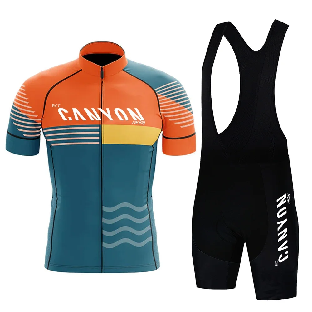 

2024 RCC Каньон Велоспорт Джерси наборы мужская велосипедная одежда с коротким рукавом велосипед Майо Велоспорт Джерси нагрудные шорты
