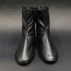 Men's Women's Unisex Real Halal Sheep Skin Leather Black Floor Socks Khuffs Hajj Umrah with Fleece Lined