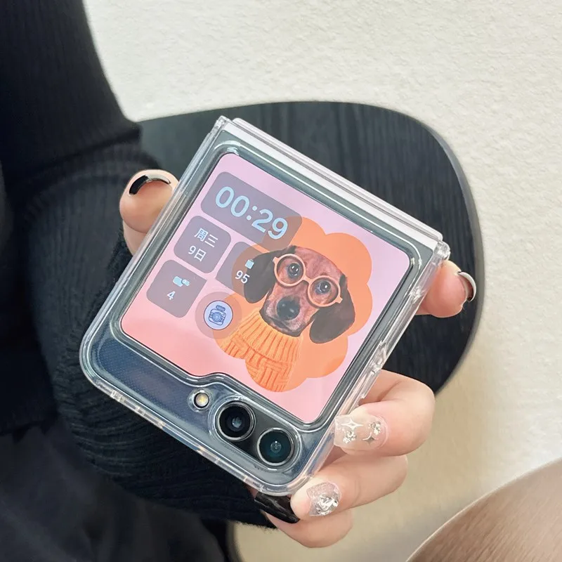 Lusso Trasparente Per Samsung Flip 5 Custodia Morbida In Silicone Z Flip 5 Paraurti Galaxy Z Flip 4 Custodie Z Flip 3 Cover Z5 갤