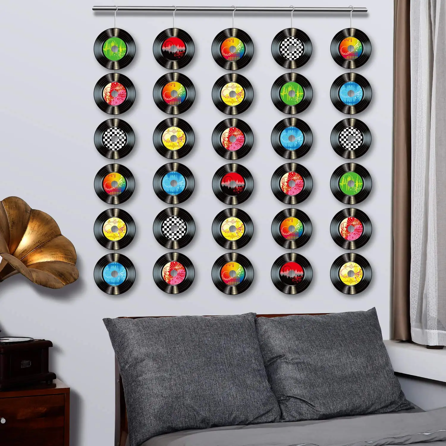 80s 90s Party Supplies Vintage Records 1950s Rock and Roll Music Party Decoration Record Wall Decor retro Party Theme