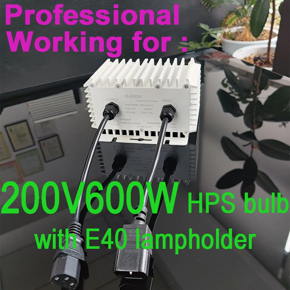 Lastro Solidee-hps mh Lâmpadas Hps mh Normais sem Plugue de Entrada 600w