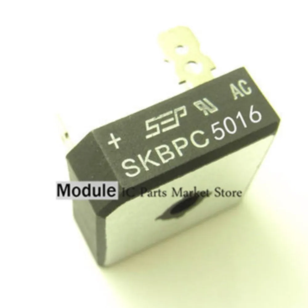

10 шт./Лот SKBPC5016 Обычно используемый трехфазный выпрямительный мост для электросварочного аппарата Модуль мостовой сваи 50A/1600V 5-контактный