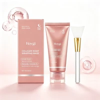 Masque de nuit au collagène avec brosse en silicone, niacinamide, céramide, hydratation intense, raffermissant, apaisant, soin du visage à laisser poser toute la nuit 2