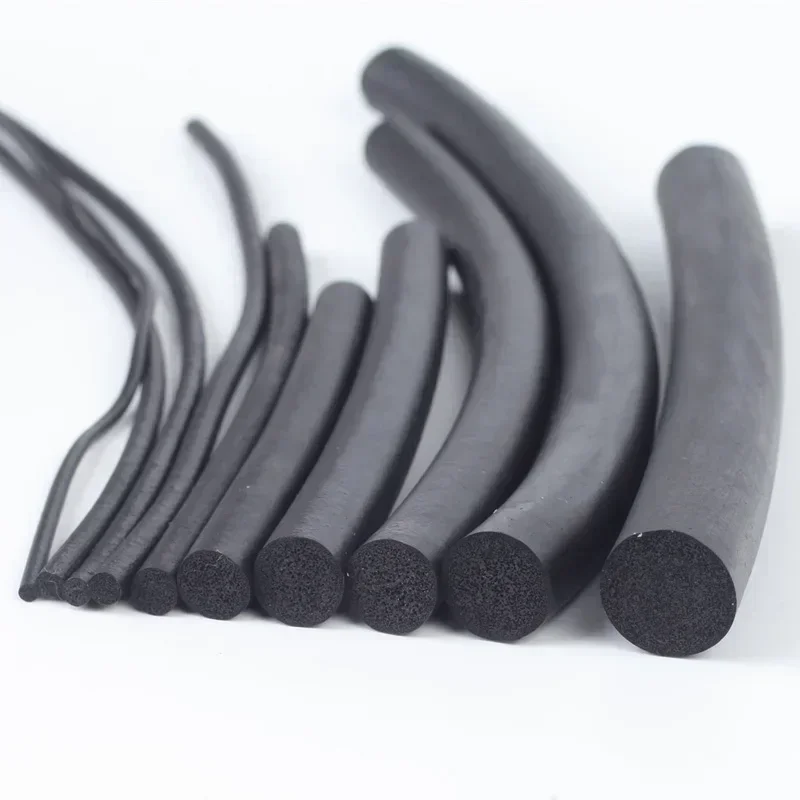 10ft EPDM Rubber Foam Sealing Strip Round Sponge Cord Bar for car door rubber foam 2mm/2.5mm/3mm/4mm/5mm/6mm/7mm/8mm/9mm rubber foam sealing strip