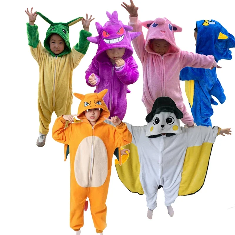 Anime Cosplay Costume Per Bambini Pokemon Abbigliamento Bambino Squirtle Full Body Pijama Christmas Snorlax Pigiama Intero Halloween