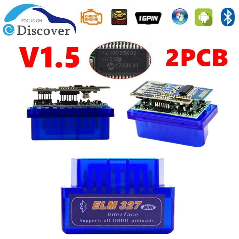 ELM327 Bluetooth Auto Diagnostic Tool for 1992- Car with PIC18F25K80 chip system diagnostic tool