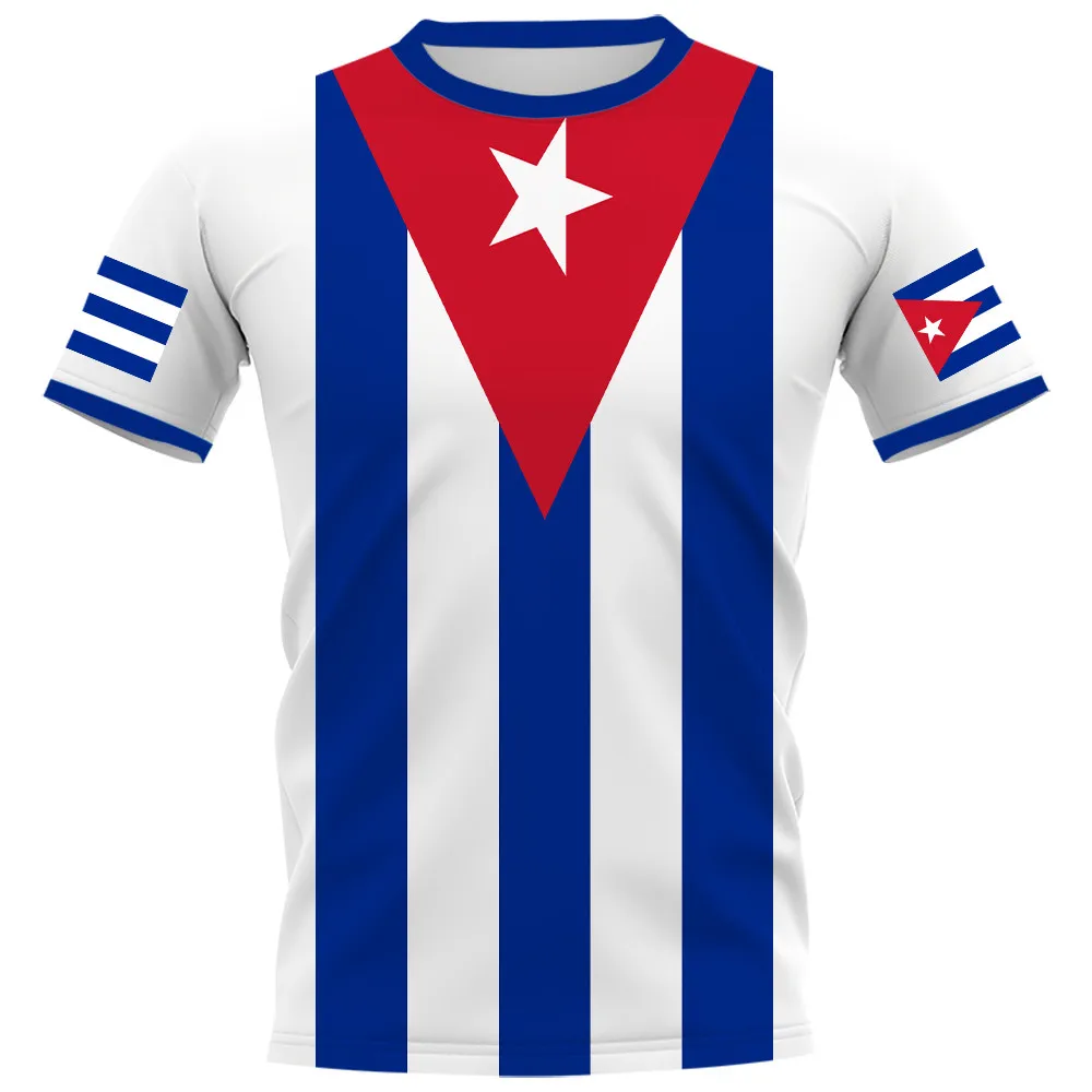 

Cuban Flag T-shirt Fashion 3D Printed Short Sleeve Featured T-Shirts Casual Activewear Summer Tops Men Women Clothing