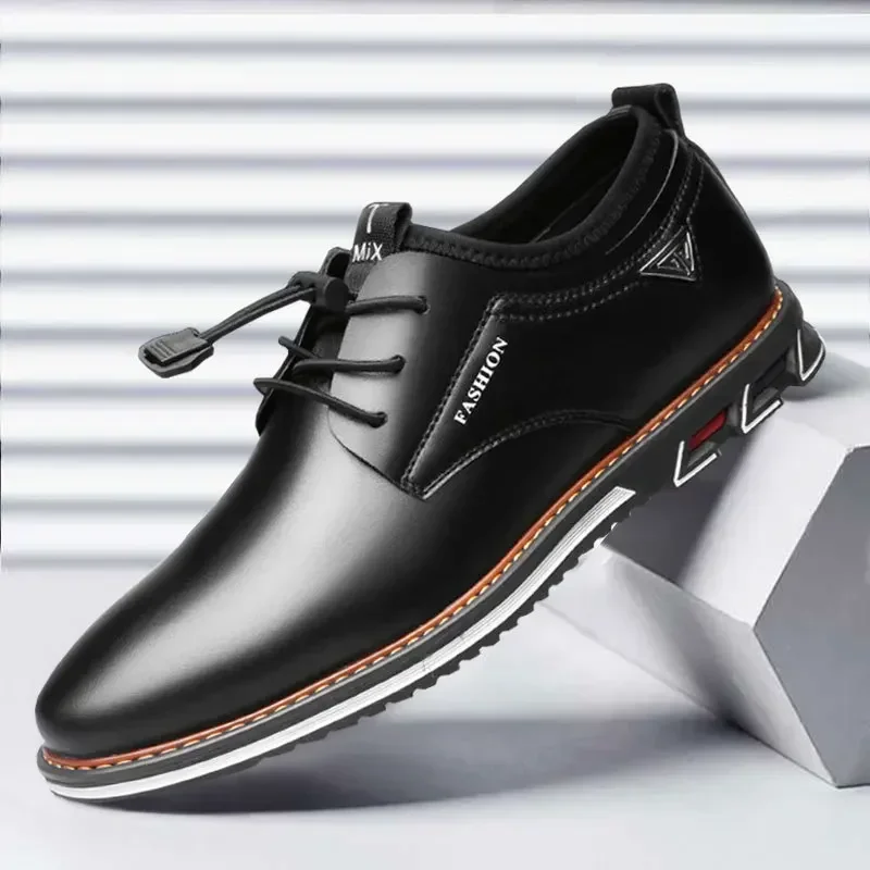

2023 New Men Shoes Leather Cowhide Comfortable Low-top British Casual Single Formal ghn87