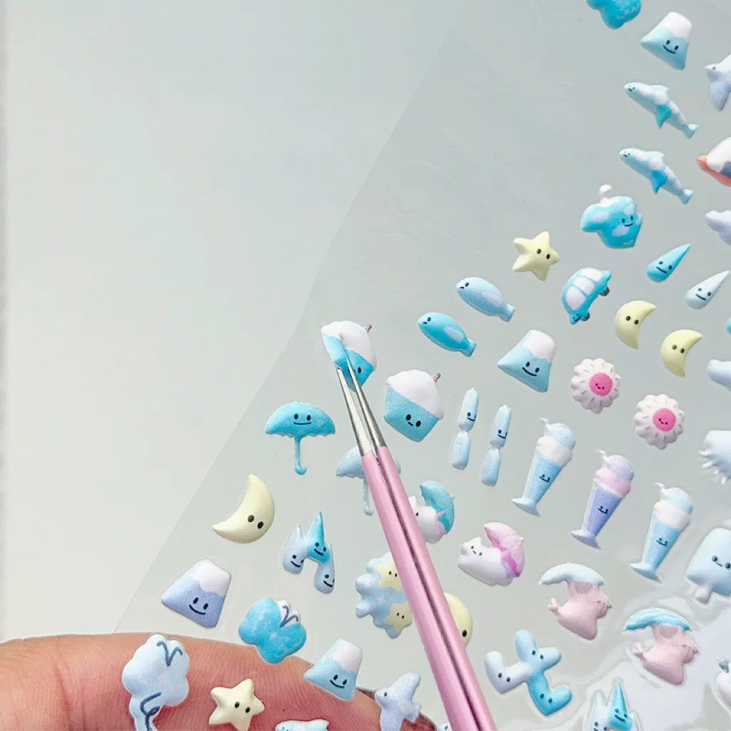 1개/4개 3D 미니 귀여운 동물 폼 스티커 사랑스러운 하트 포함 DIY 공예 장 접착 데칼 휴대폰 케이스 앨범용