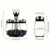1/7pcs Spice Jar Set Rack Glass Organizer Rotating Glass Seasoning Sugar Pepper Bottles Salt Shakers Holder Kitchen Storage Rack 6