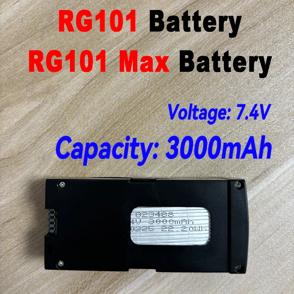 Batterie RG101 Pro X3 jaune connectée à un drone, détail des connecteurs