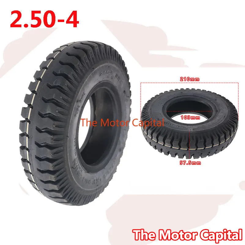

250-4'' Outer Tire 2.50-4 Tire Fit for Hand Truck Utility Cart Elderly Mobility ATV Elderly Mobility Scooter Motorcycles Bikecle