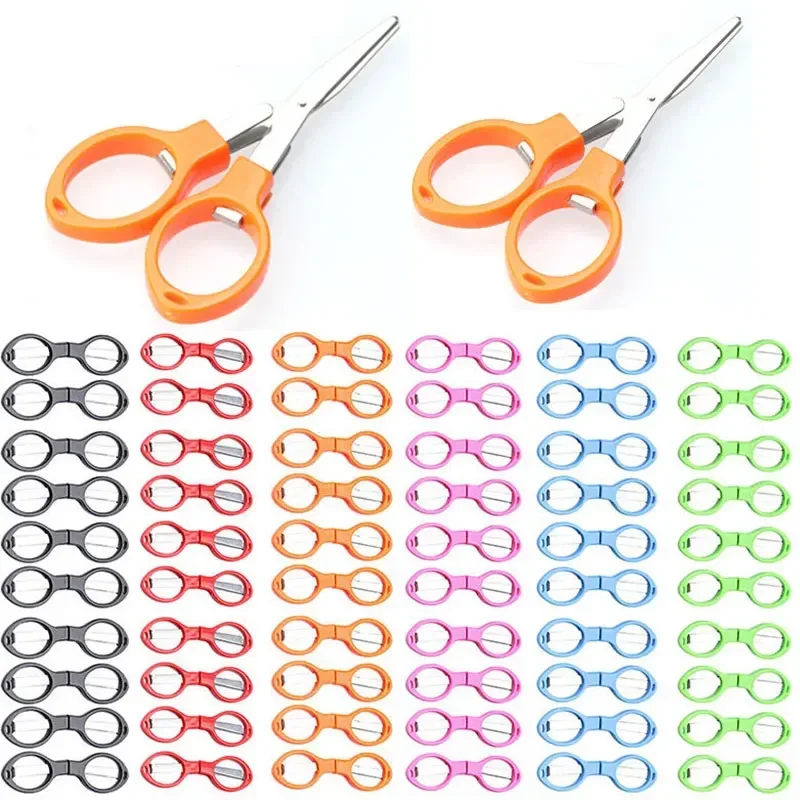 

Handle Student Tools Classroom Plastic Stainless Steel 50pcs Scissors Learning Folding Micro Scissor
