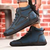 New Men's Boots Retro High Top Outdoor Anti Slip Work Shoes Soft Fashion Luxurious Design Couple's Loafers Classic Flat Mosinka