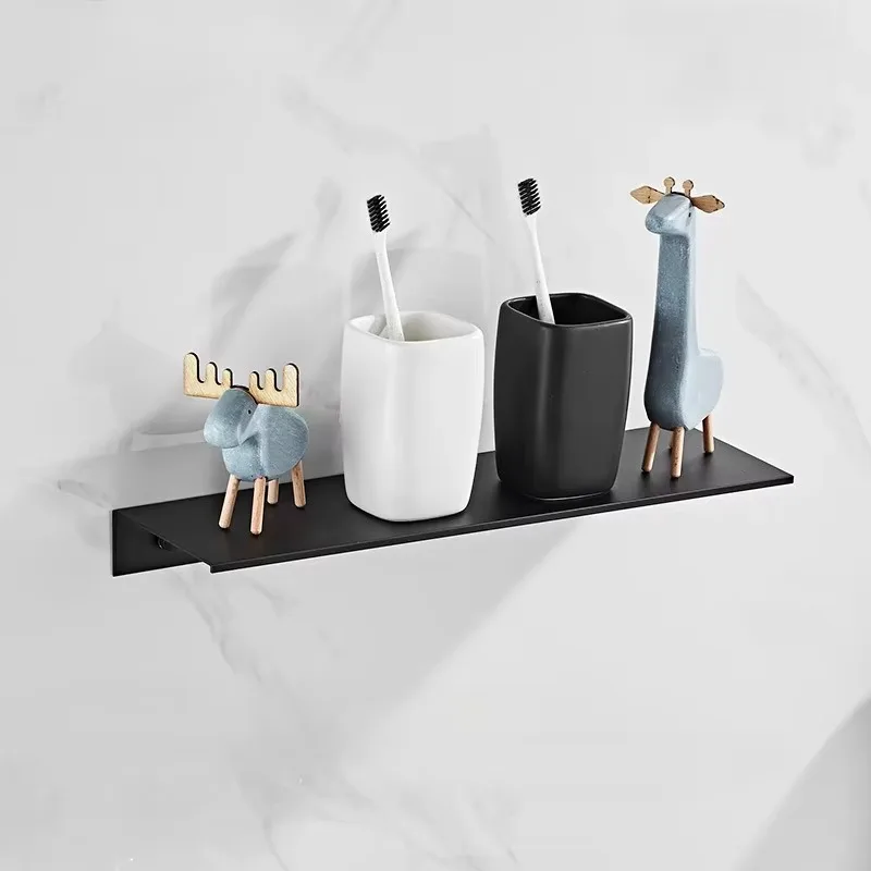Aluminum alloy storage rack, minimalist style, no drilling, living room, kitchen, bathroom, wall mounted storage rack