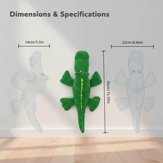 Large Crocodile Dog Toys Resistant Indestructible Plush Big Sound Dog Toy With Squeaker Small Raw Dogs Chew Puppy Pet Supplies 2
