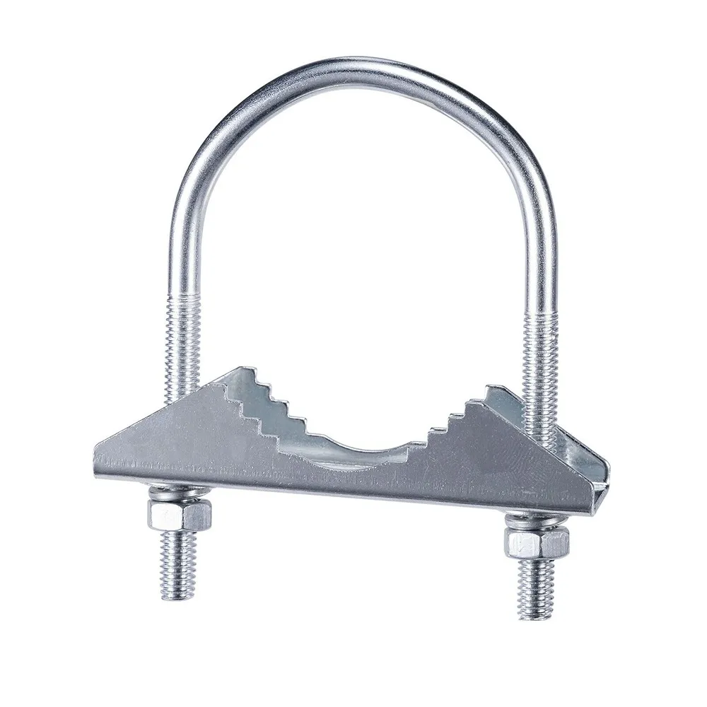 

U Shape Clip Clamp U-bolts Metal (Iron) Silver Tone Mast Mounting Antenna Clip Code For Mast/ Tube/ Pipes/pole