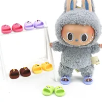 Miniature Cute capybara Slippers For Labubu Doll Accessories Fun Stylish Casual Shoes for Playtime For Labubu Accessories Shoes 1