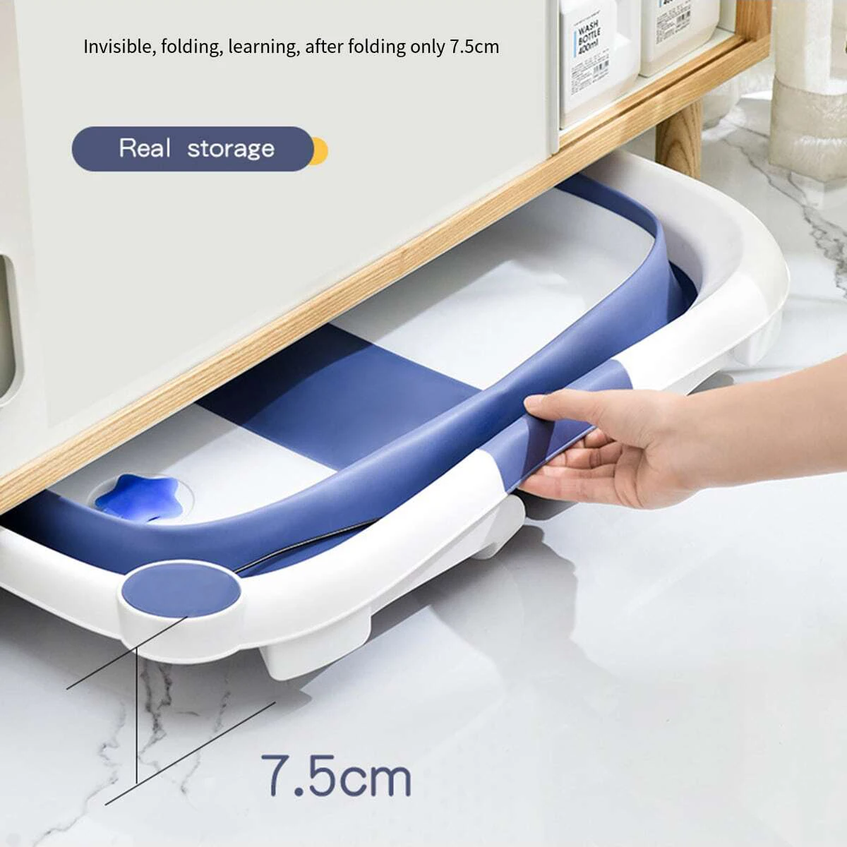 Baby Bath Tub Newborn Household Large folding can sit or lie down to feel warm
