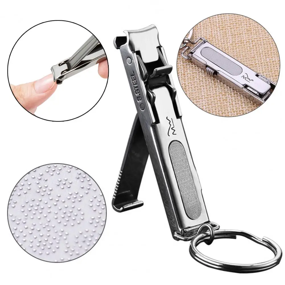 Practical Nail Trimmer with Keychain Fine Texture Folding Nail Clippers Super Thin Clipper with Keychain for Elder nail clipper set nail clipper nail care kit nail scissors set nail clippers manicure pedicure kit manicure set manicure sets manicure nail clipper set nail clippers kit