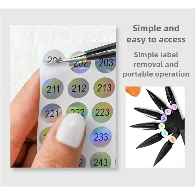 Nail Polish Number Sticker Label Color Gel  Bottle Lipstick Nails Tips Display Mark Numbering Manicure Tool Varnish Glue 6