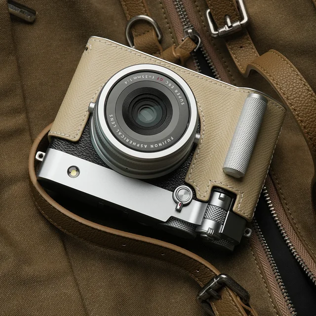 Mr.Stone for Fujifilm GFX100RF Camera case Protective Case Camera Bodysuit GFX100RF Camera Handmade Genuine Leather Camera bag