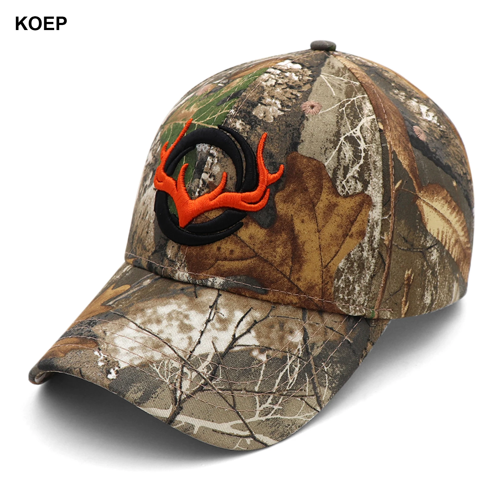 KOEP New Camo Baseball Cap Fishing Caps Men Outdoor Hunting Camouflage Jungle Hat 3D Deer Embroidery 4
