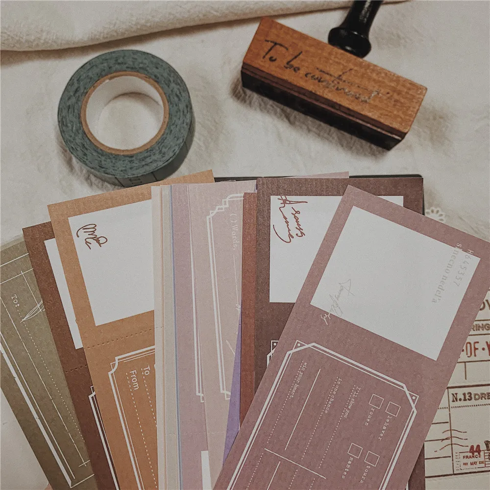Nikier 64 PCS Vintage Travel Label Craft Paper Junk Journal Ephemera Plant Decor DIY Album Diary Scrapbooking Material Packs