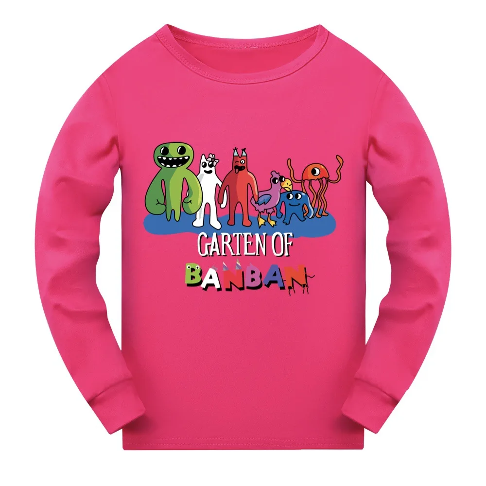 New Garden of Banban Tshirt Kids Cartoon Garten Ban Ban T-shirt Toddler Girls Casual Innerwear Baby Boys Long Sleeve Pajama Tops