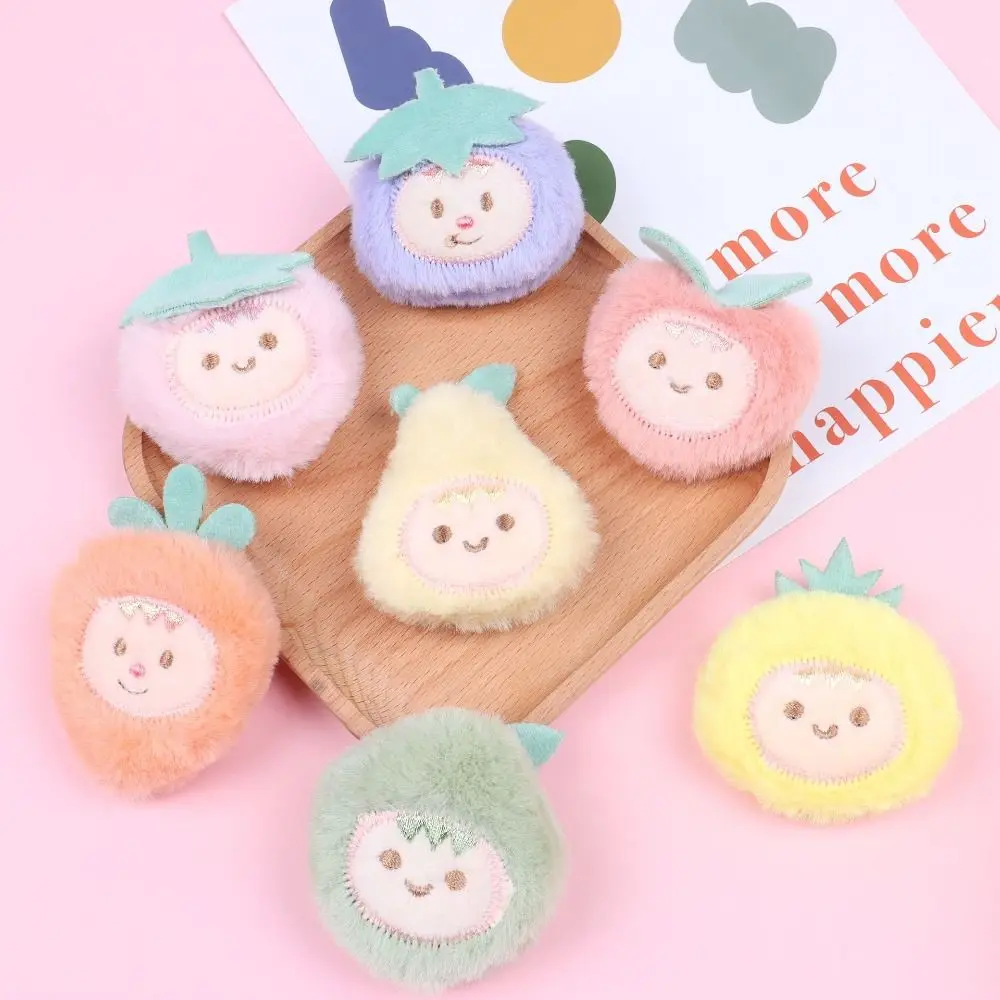 Cloth Cute Fruit Plush Brooch Personalities Avocado Strawberry Korean Style Fruit Bag Acessories