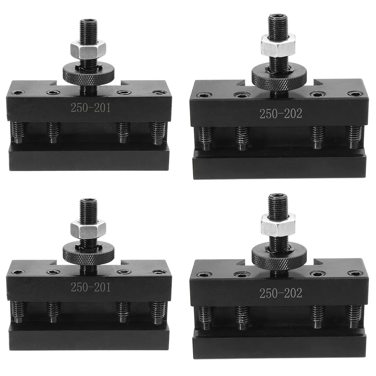 

4Pcs Quick Change CNC Lathe Tool Post Turning Facing Holder Holder for Lathes Tools-250-201 & 250-202