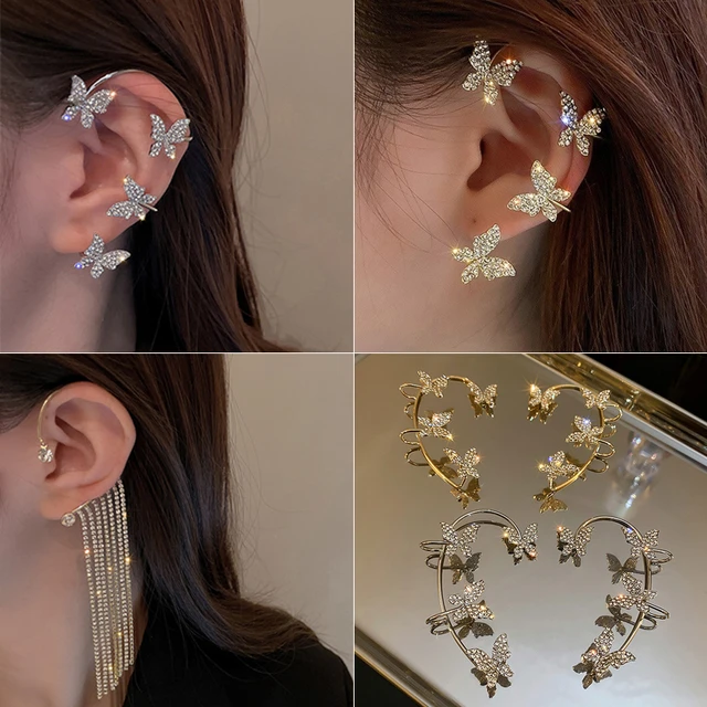 Light Weight Gold Ear cuff Earrings Design / New Gold Karnful Design -  Indian Fashion Trends - YouTube