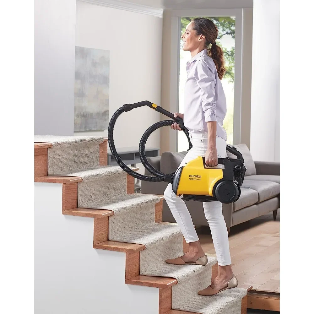Eureka 3670M Canister Cleaner, Lightweight Powerful Vacuum for Carpets and Hard floors, w/ 5bags,Yellow 4