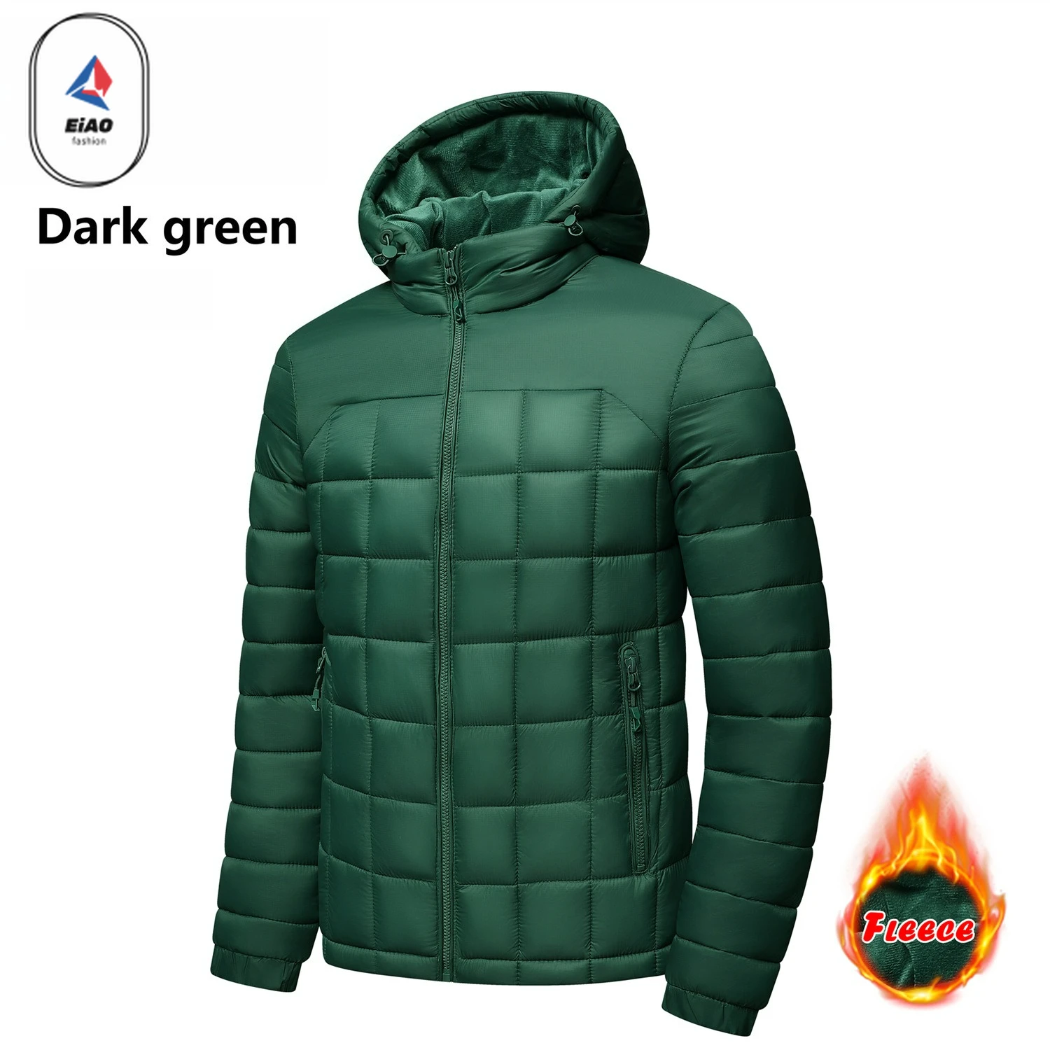 EIAO 2025 Winter Brand Jacket Men Hiking Ski Waterproof Cold-proof Down Cotton Padding Coat Casual Lightweight Warm Hooded Parka