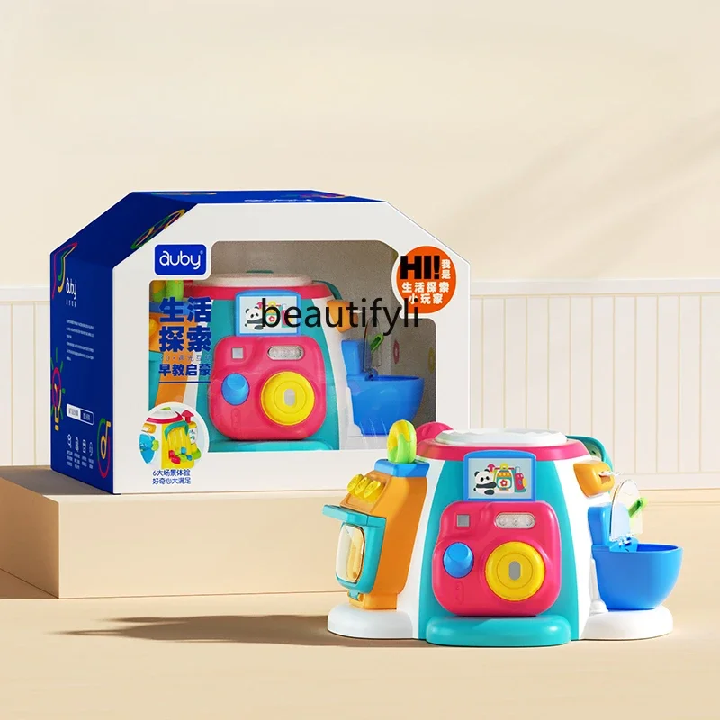Hexahedral baby toys 1 to 2 years old educational early education hand drum children baby