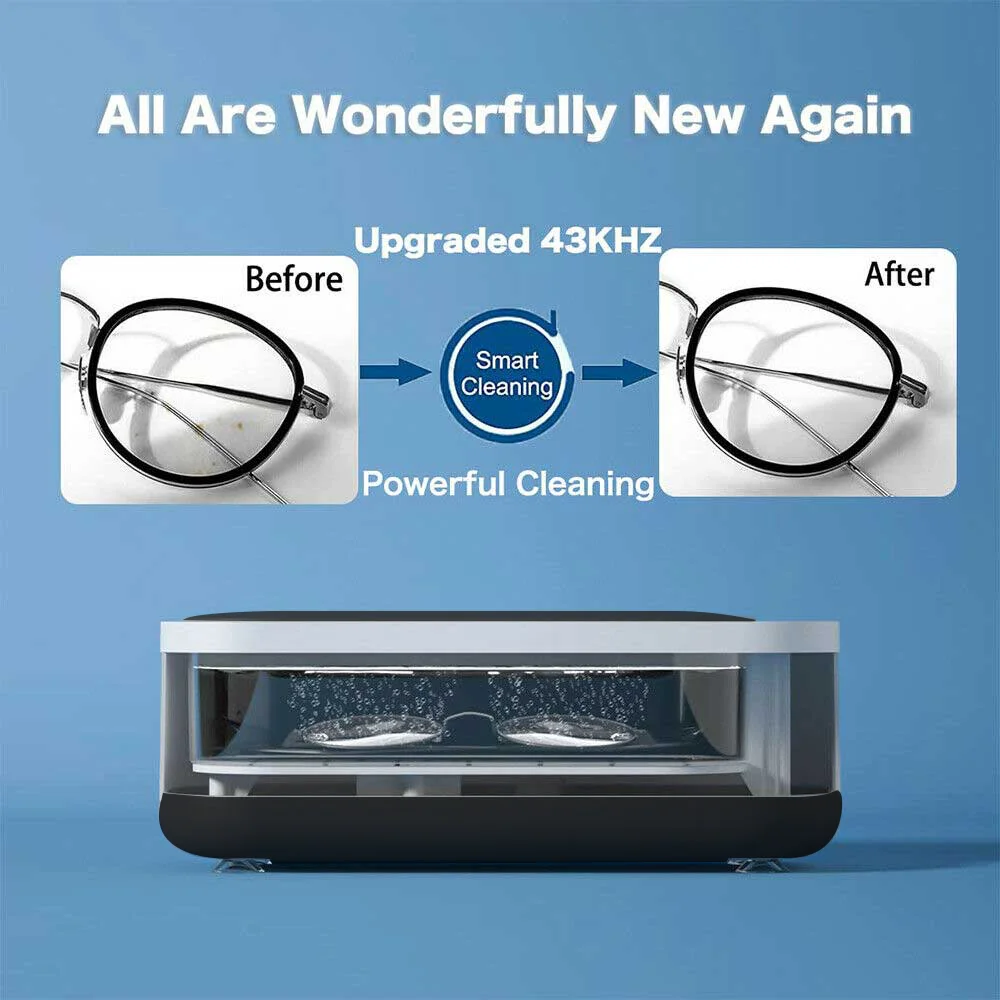 Portable Ultrasonic Cleaning Machine Jewelry Washing Tools Ultrasound Watch Ring Necklaces Glasses Quickly Clean Stains