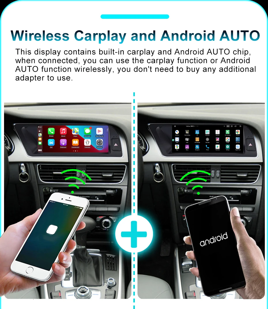 8,8 ''Wireless Carplay Android 14 Auto Stereo Auto Radio GPS Bildschirm Für Audi A5 2009-2016 2din autoradio multimedia-player 4G LTE – Detail 12
