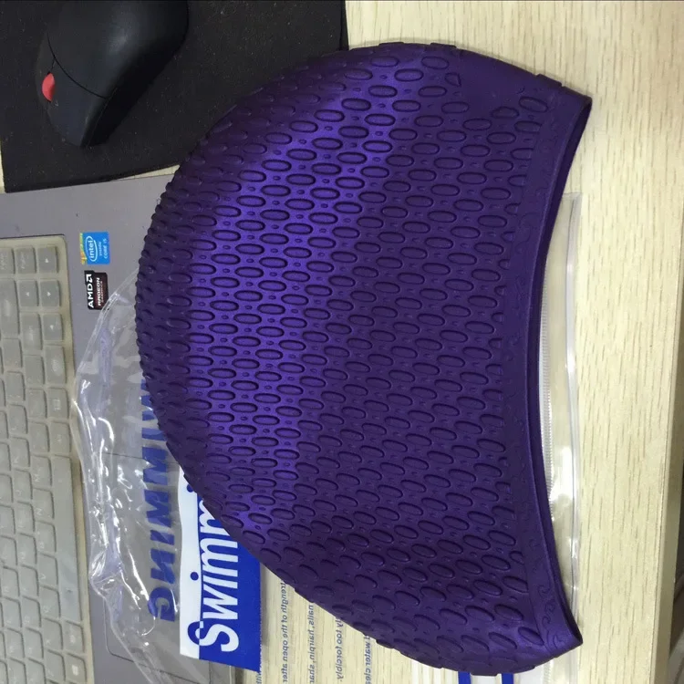 Fashionable Silicone Swimming Cap Soft Comfortable Ear Protection Water Drop Cap For Adults Men Women's Various Colors Stock